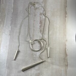 Kendra Scott Tegan Y- Elegant Silver Necklace